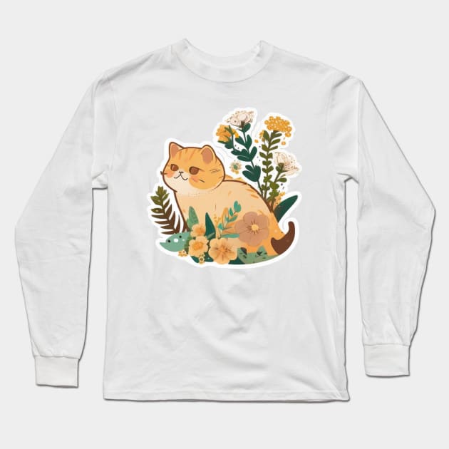 GoldyCat #2 Long Sleeve T-Shirt by JEWEBIE